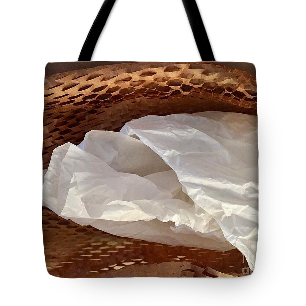 Color Texture Pattern Light Tote Bag featuring the photograph Paper Series 1-6 by J Doyne Miller