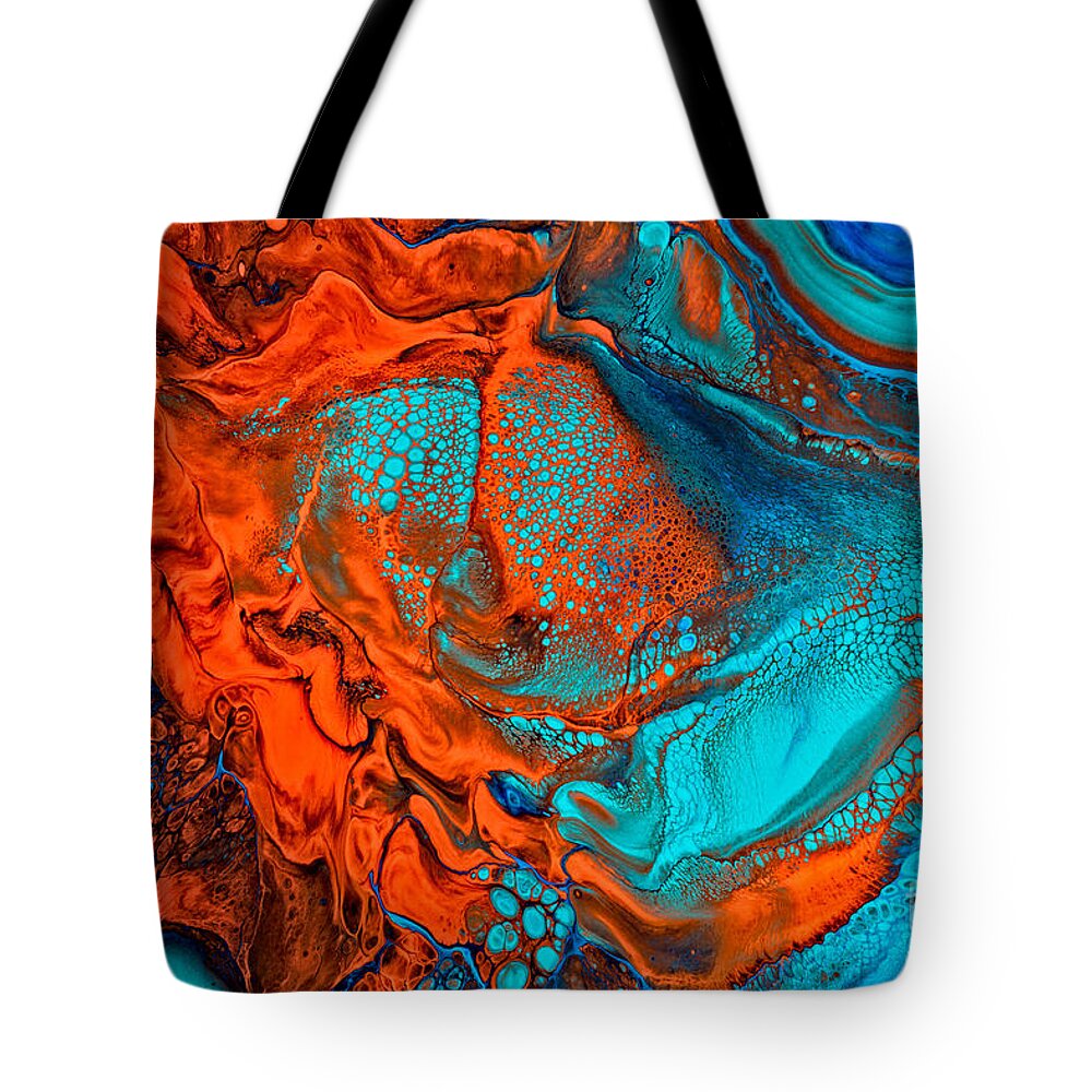 Abstract Tote Bag featuring the painting Paprika Plains by Patti Schulze