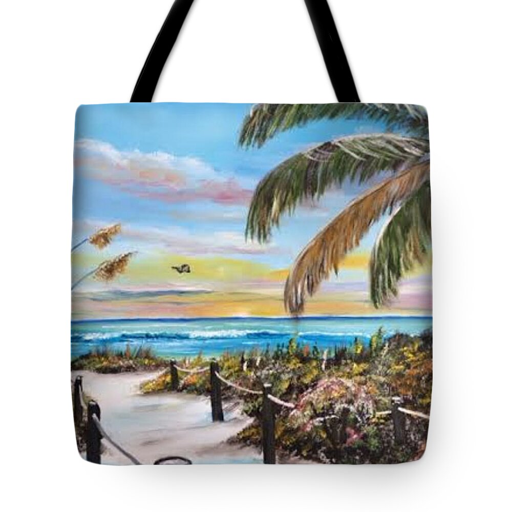 Paradise Tote Bag featuring the painting Paradise by Lloyd Dobson
