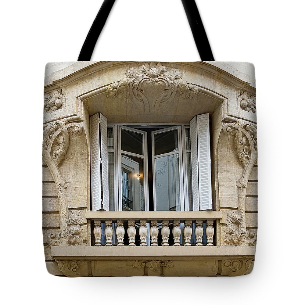 Paris Photograph Tote Bag featuring the photograph Parisian Balcony by Ivy Ho
