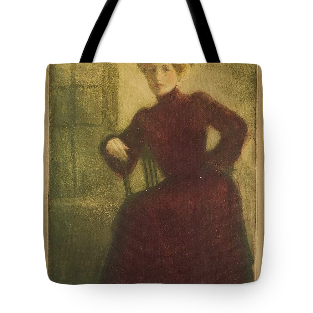 Albert Edelfelt (1854-1905) Parisienne Tote Bag featuring the painting Parisienne etching by MotionAge Designs