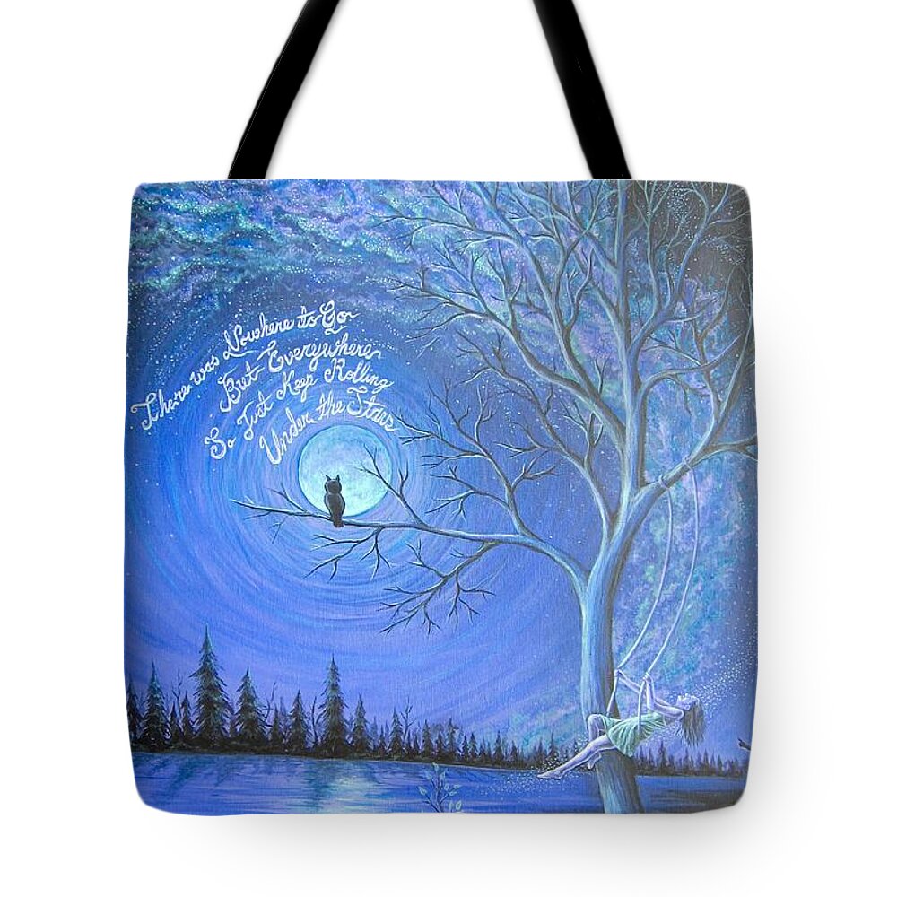 Moon Tote Bag featuring the painting Parker's Dream by Jim Figora