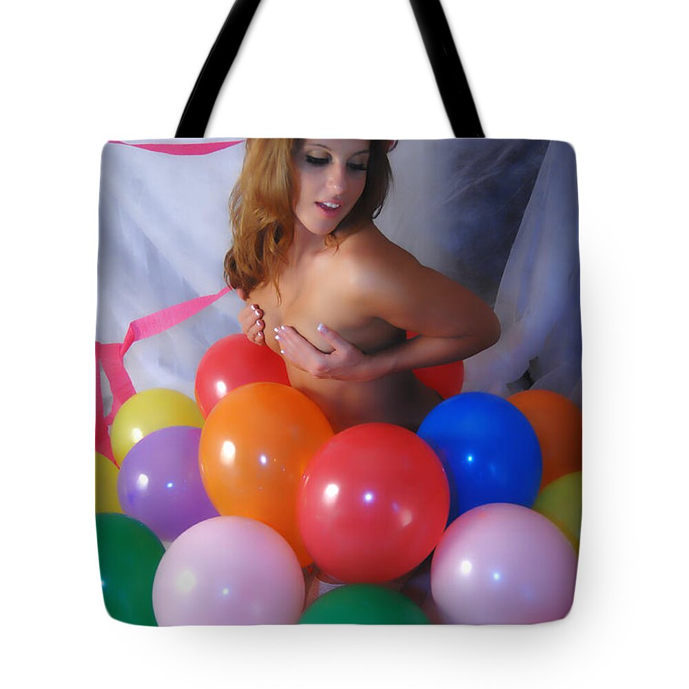 Balloon Tote Bag featuring the photograph Party Balloon by Donna Blackhall