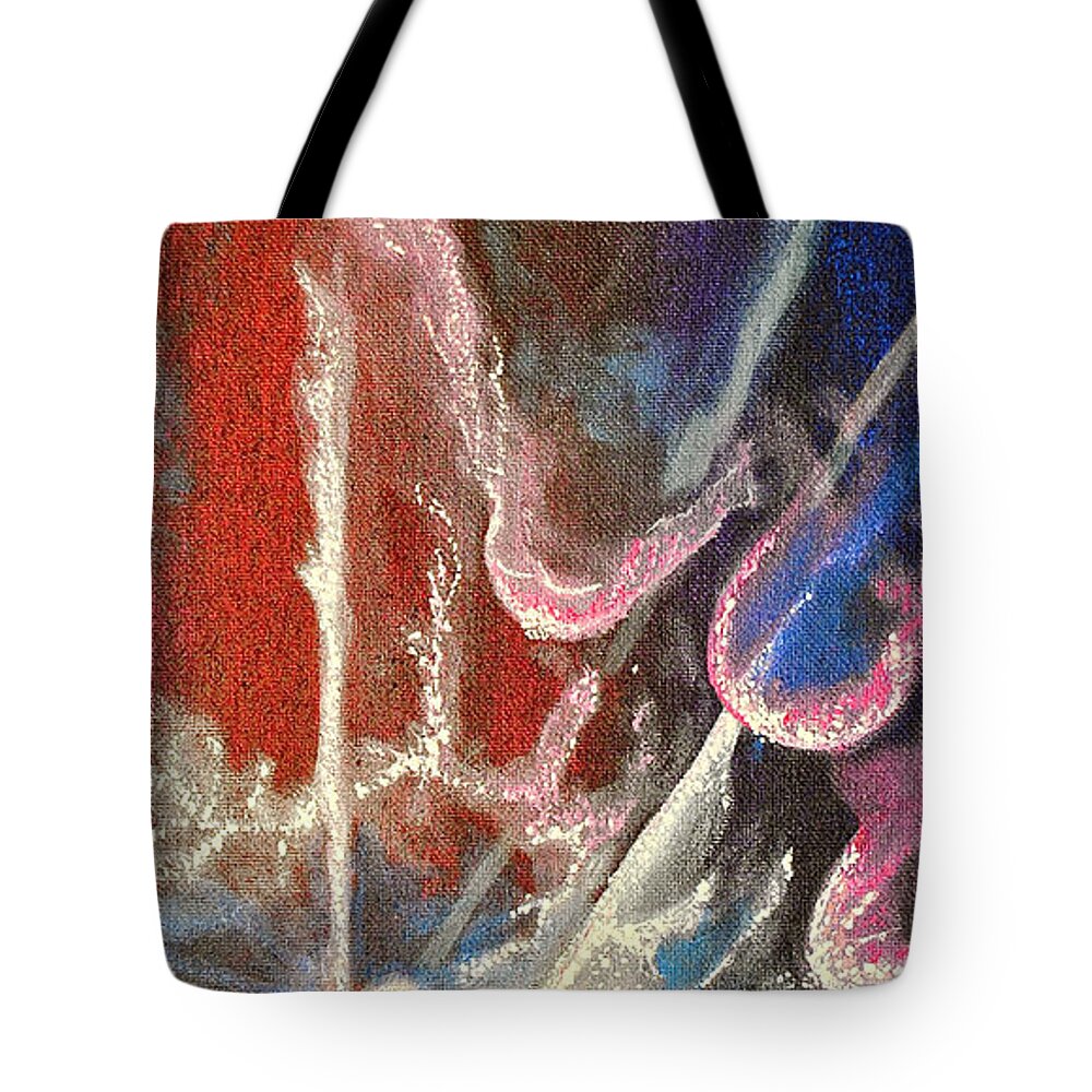 Night Lights Tote Bag featuring the painting Party Night by Patricia Arroyo