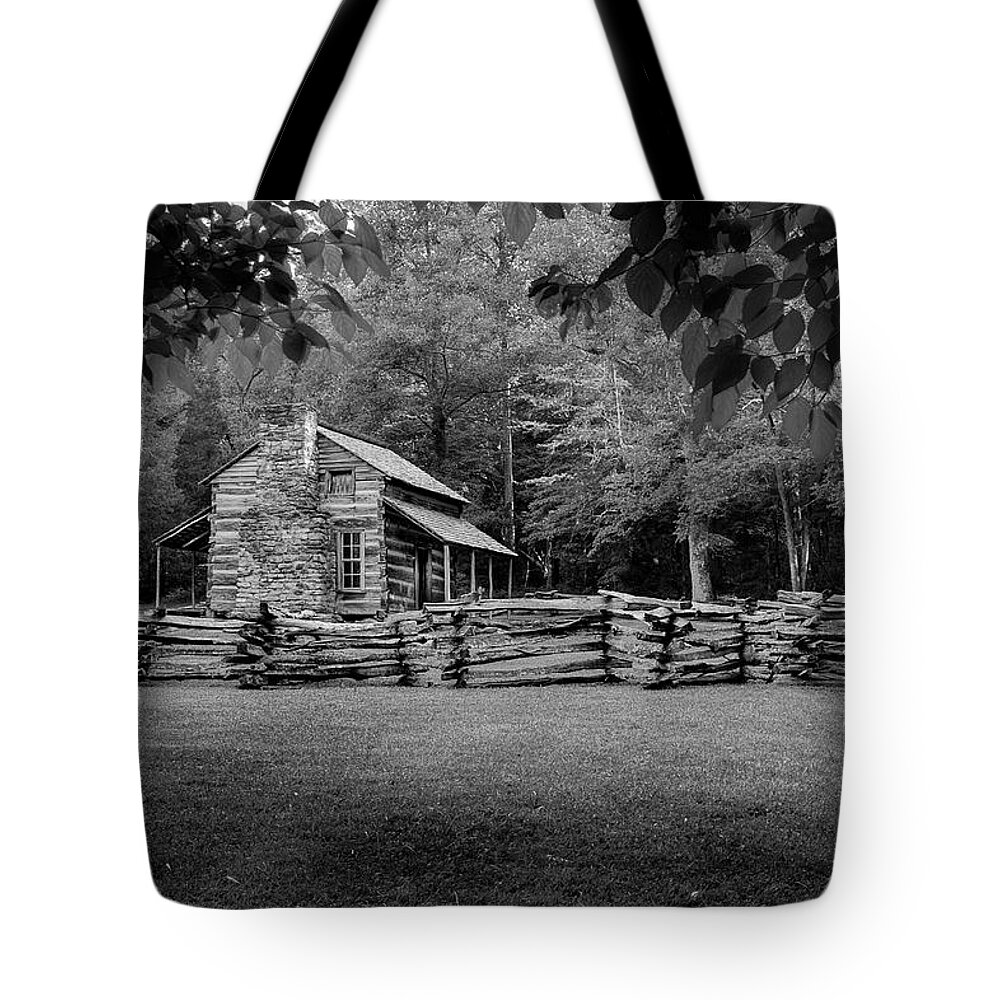 Cades Cove Tote Bag featuring the photograph Passing Through The Cove by Mike Eingle