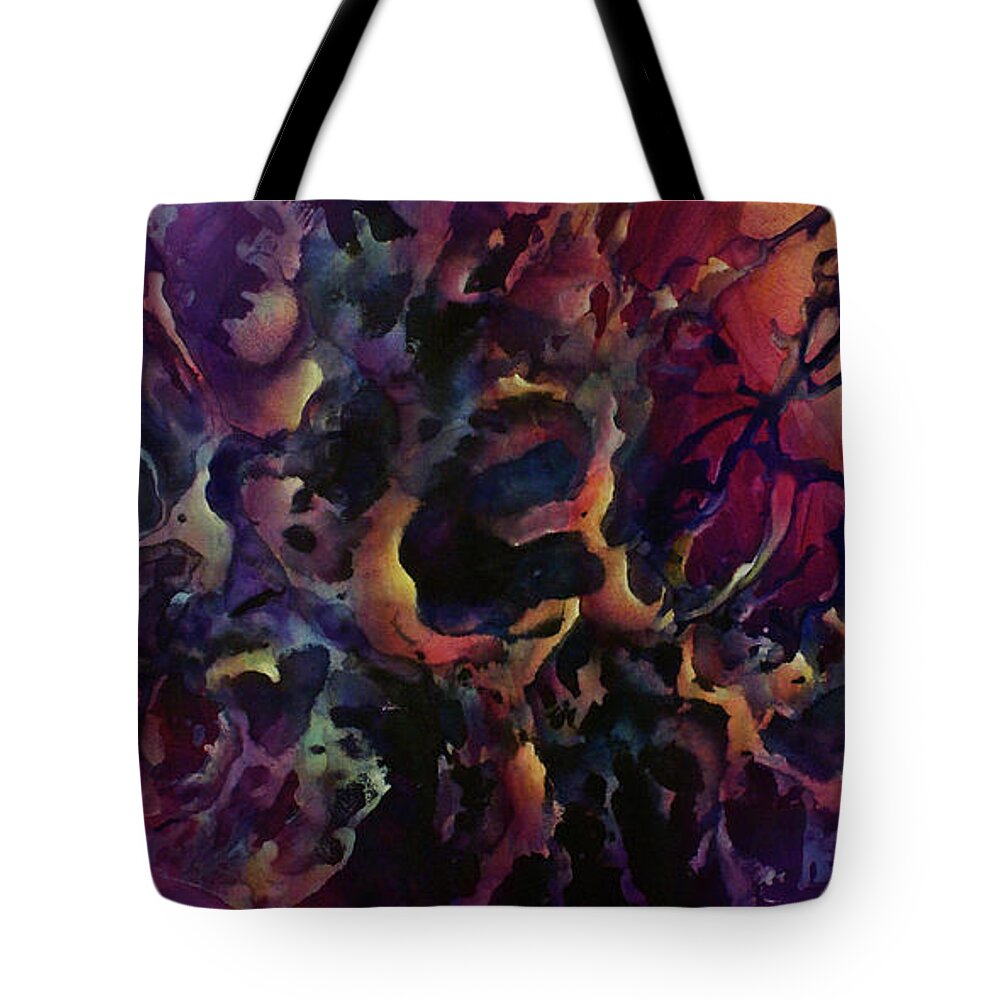Purple Tote Bag featuring the painting Passion by Michael Lang