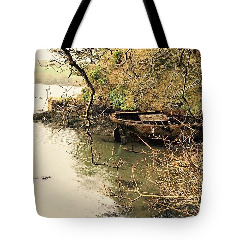 Frenchmanscreek Tote Bag featuring the photograph Past Lives Uncovered At Low Water On by Cavorting In The Country