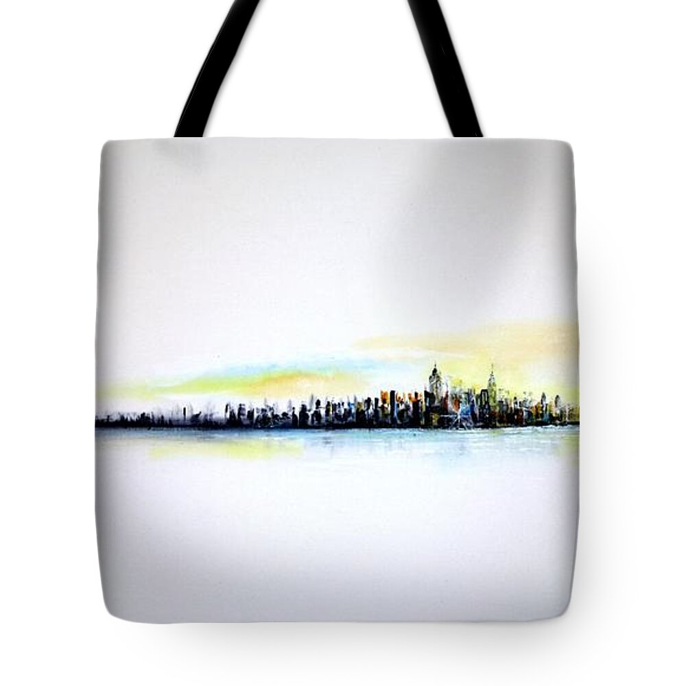 Prints Tote Bag featuring the painting Pastel Morning by Jack Diamond