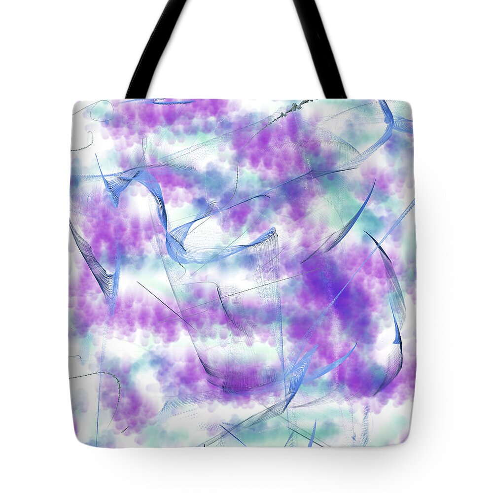 Digital Tote Bag featuring the digital art Pastel Peaceful Feelings by Barbara Burns