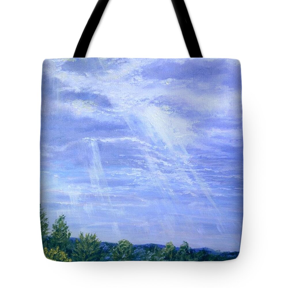  Tote Bag featuring the painting Pasture Lane by Barbel Smith