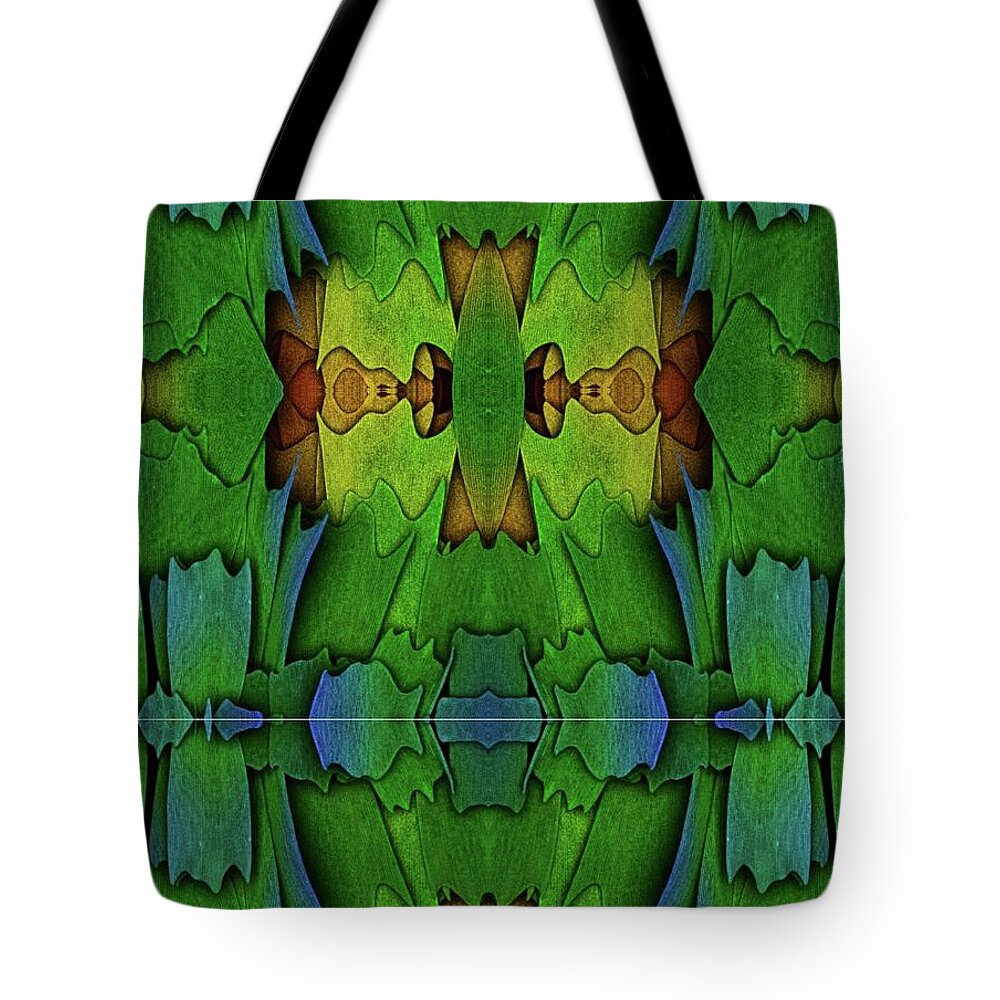 Abstract Art Tote Bag featuring the digital art Patch Work #5 by Scott S Baker