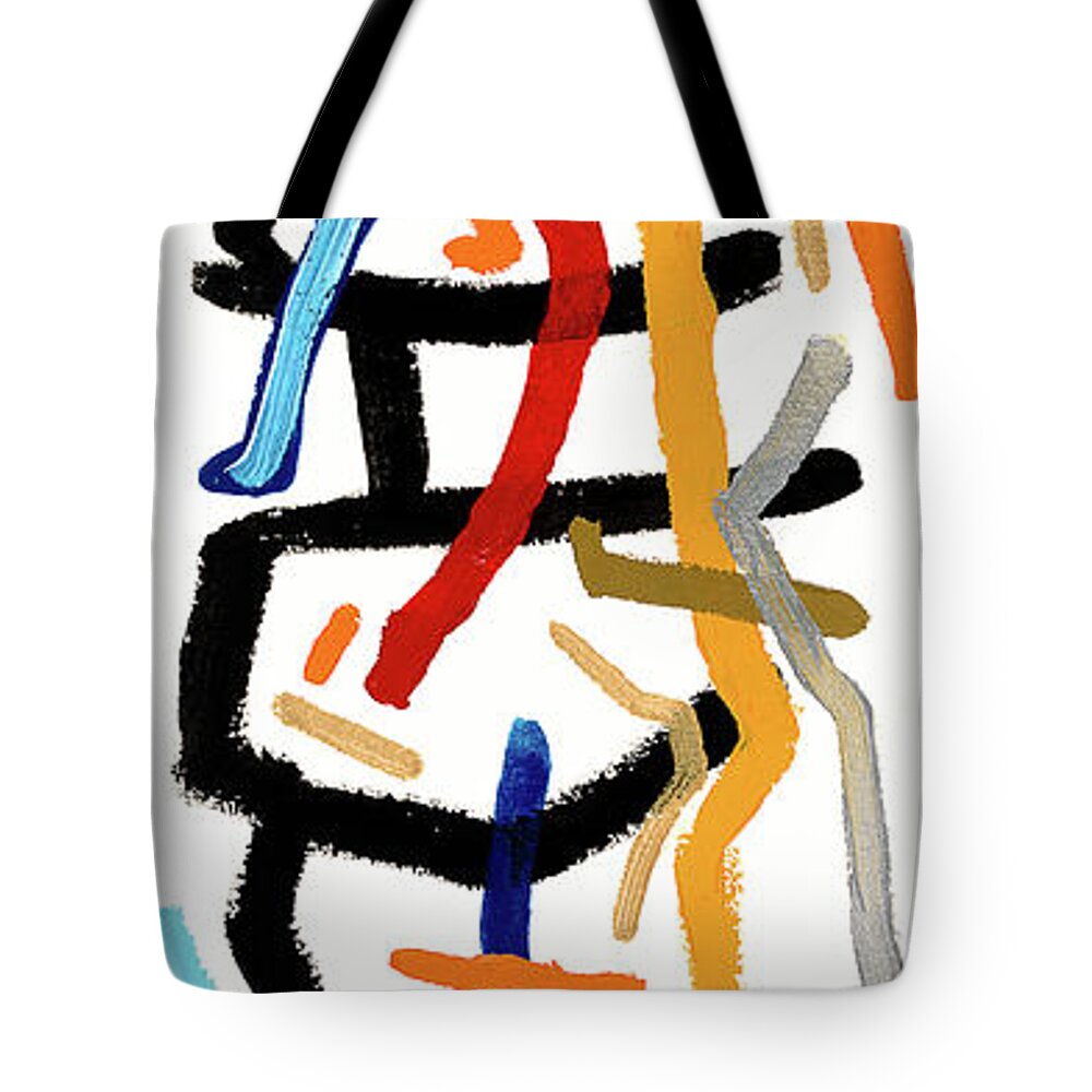 Abstract Tote Bag featuring the painting Patchwork by Bjorn Sjogren