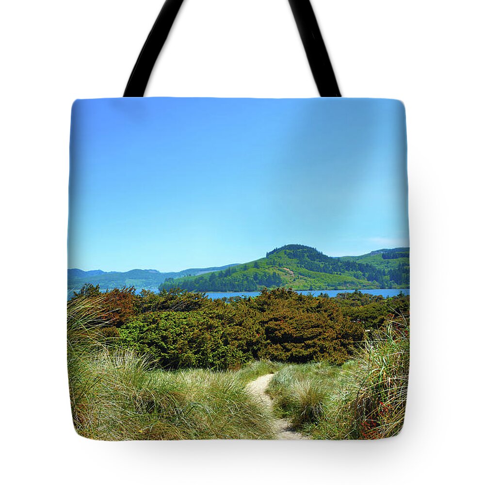 Northwest Tote Bag featuring the photograph Footpath to Nestucca River by Thomas Burtney