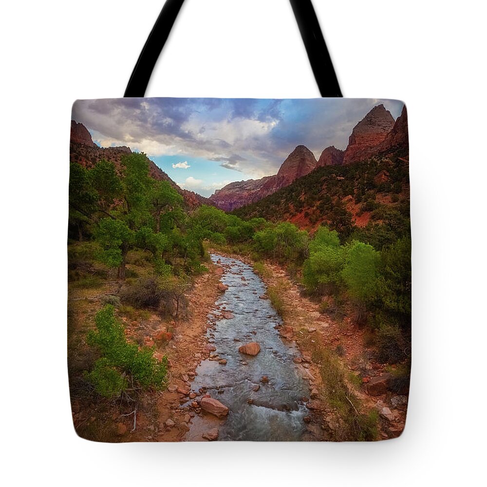 National Park Tote Bag featuring the photograph Path to Zion by Darren White