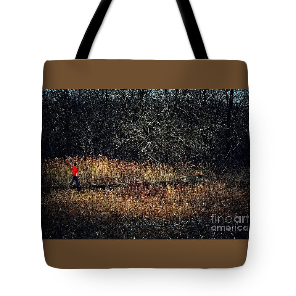  Illinois Tote Bag featuring the photograph Pathway by Frank J Casella