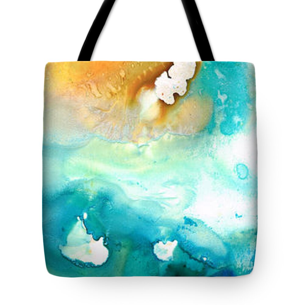 Abstract Art Tote Bag featuring the painting Pathway To Zen by Sharon Cummings