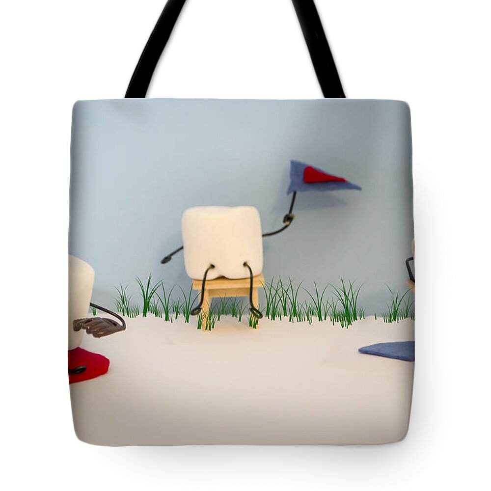 Baseball Tote Bag featuring the photograph Patisserie Pastime by Heather Applegate