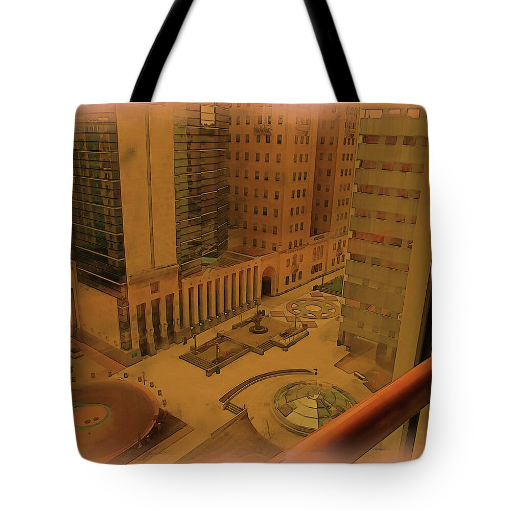 Ground Tote Bag featuring the digital art Patterns in Architecture by Tristan Armstrong