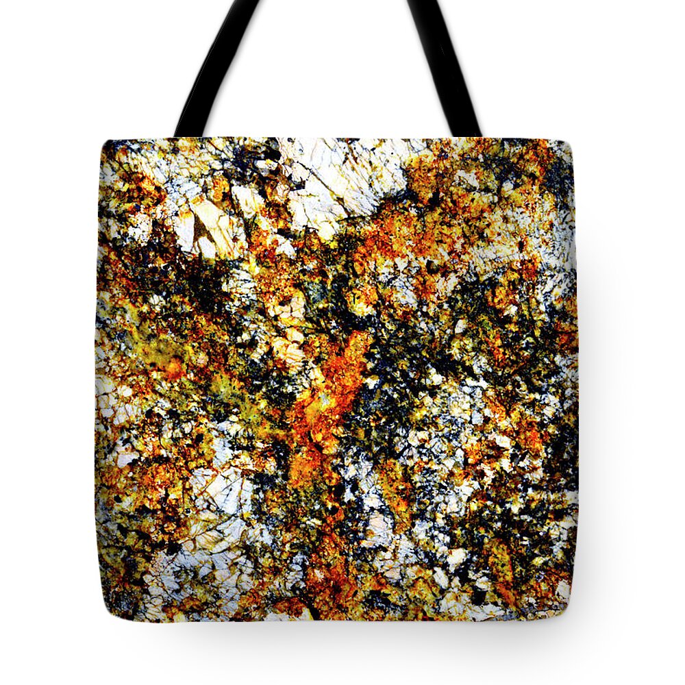 Abstract Tote Bag featuring the photograph Patterns in Stone - 207 by Paul W Faust - Impressions of Light