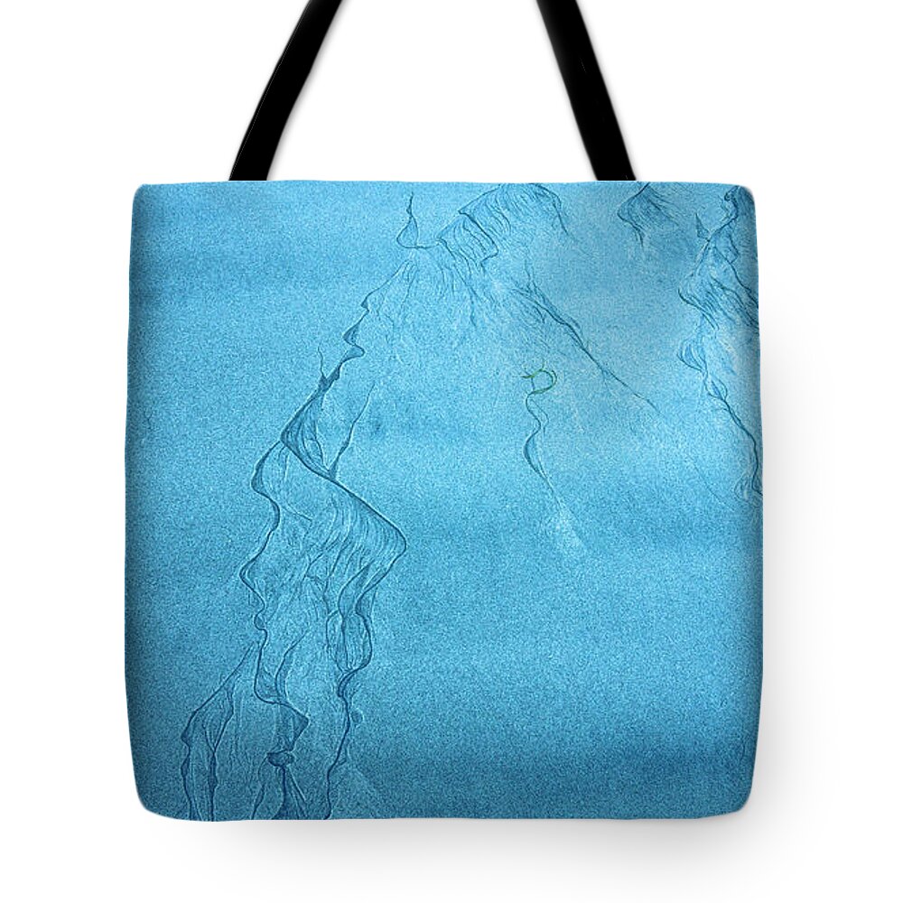 Abstract Tote Bag featuring the photograph Patterns in the Sand by Michele Cornelius