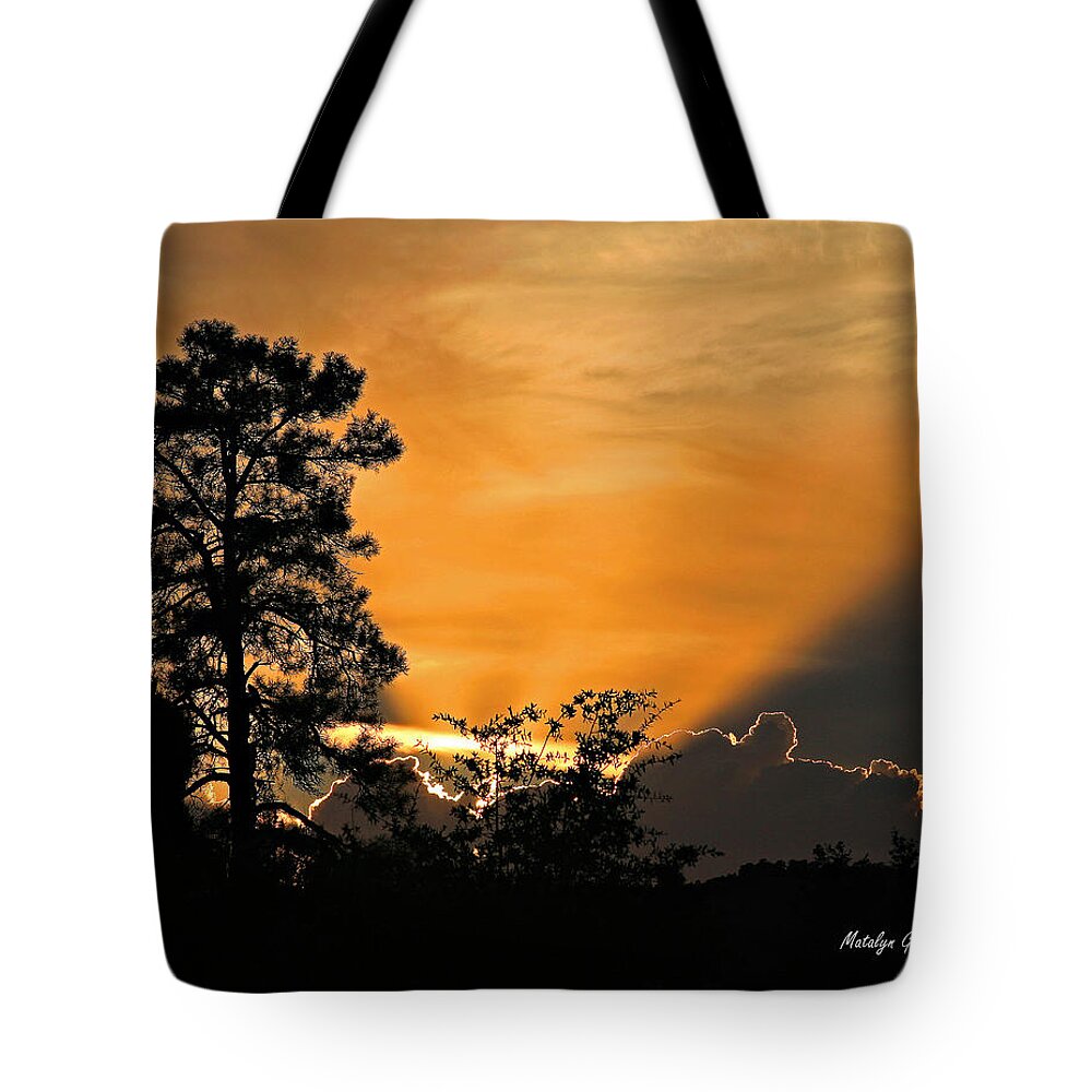Sunset Tote Bag featuring the photograph Payson Sunset by Matalyn Gardner