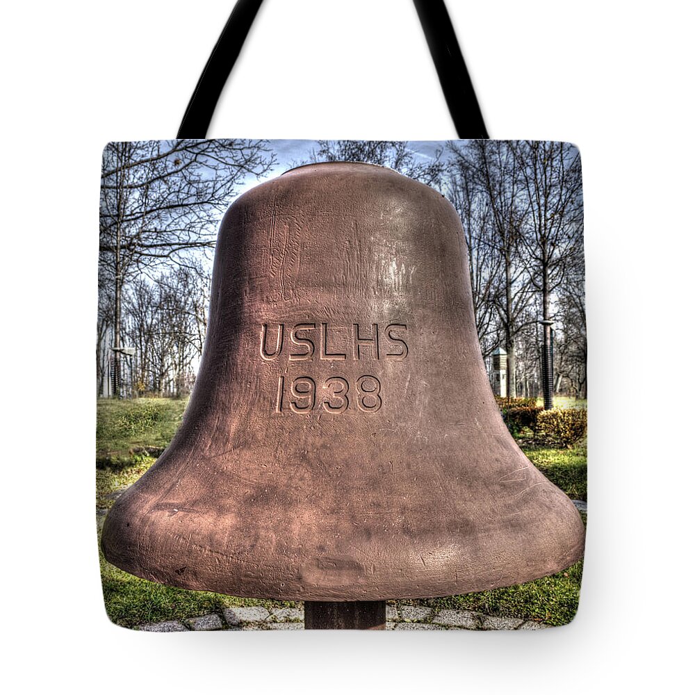 Bell Tote Bag featuring the photograph Peace Bell by Deborah Ritch