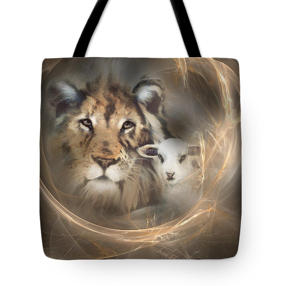 Fineartamerica.com Tote Bag featuring the painting Peace on Earth by Jackie Flaten