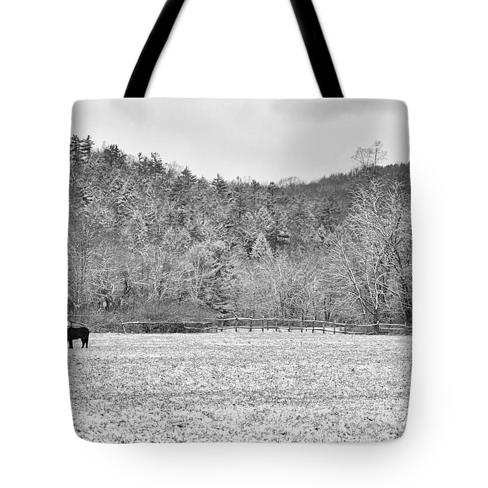 Horse Tote Bag featuring the photograph Peace on Earth by Monroe Payne