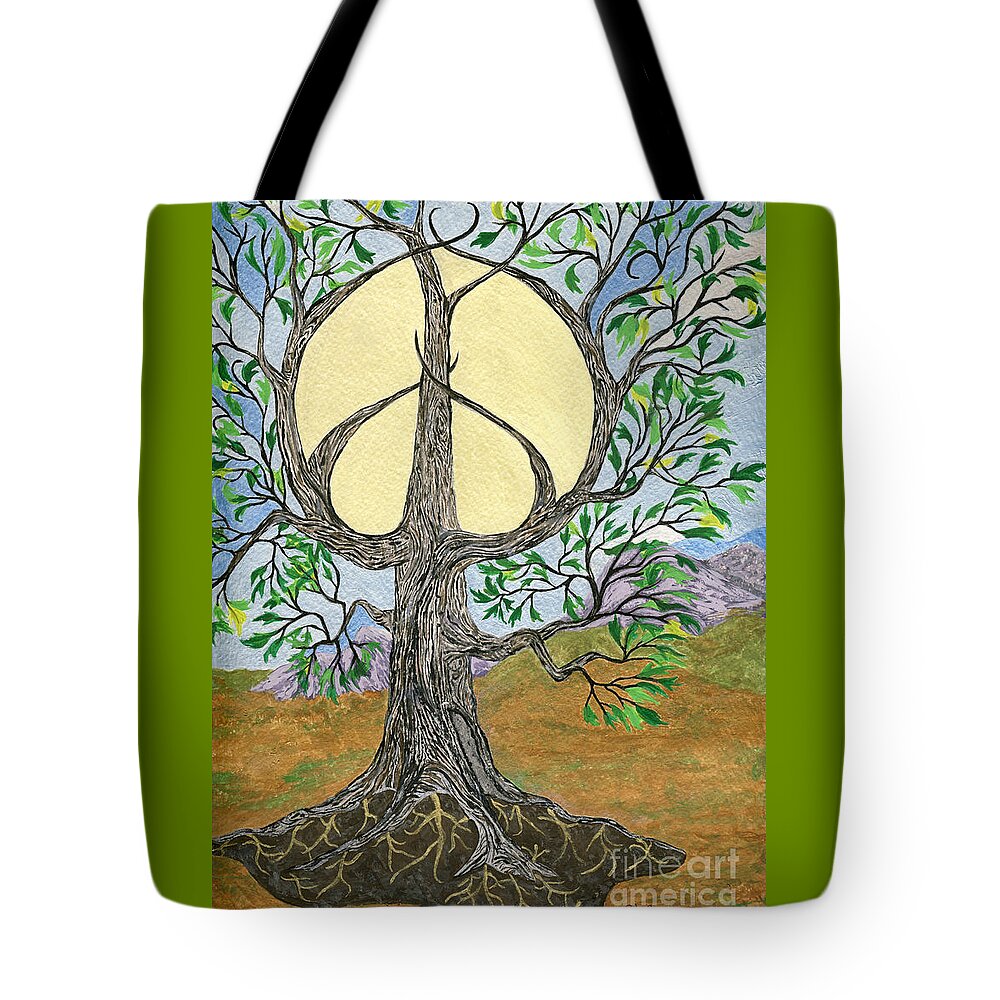 Peace Tree of Life Tote Bag