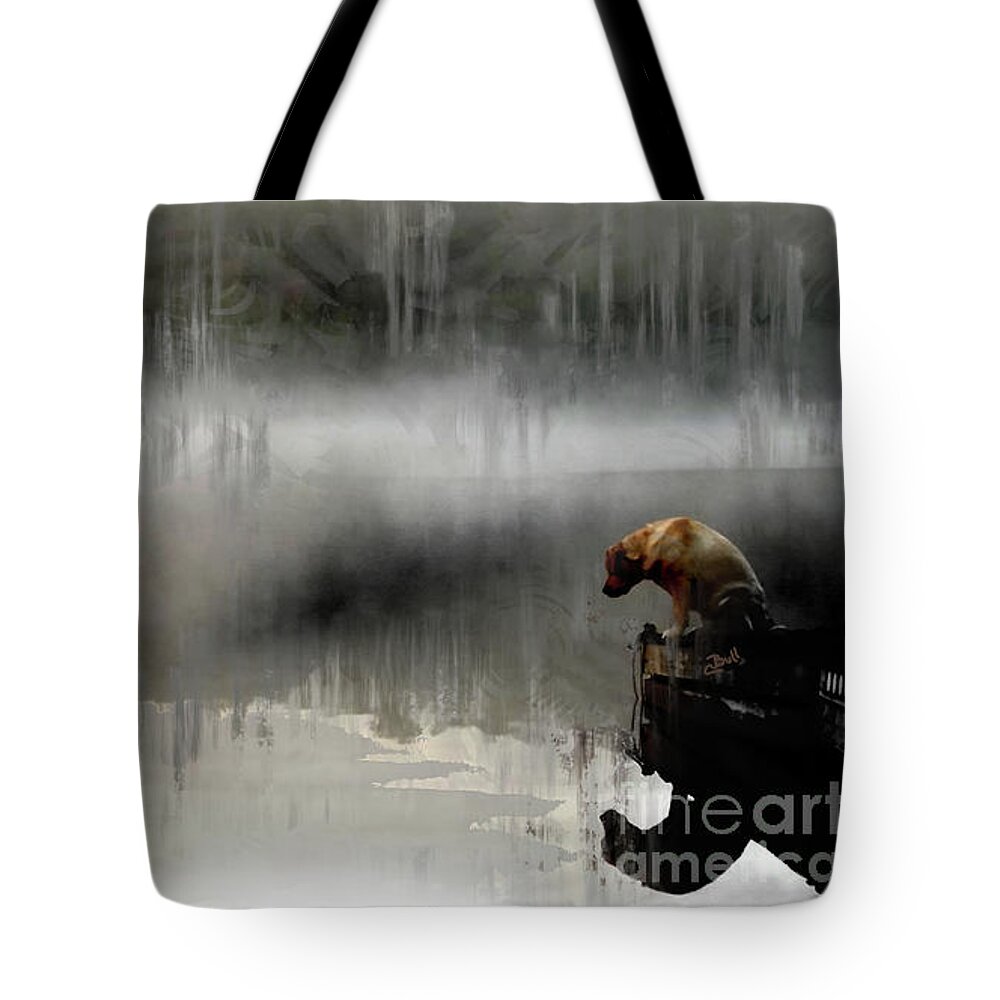 Dog Tote Bag featuring the photograph Peaceful Reflection by Claire Bull