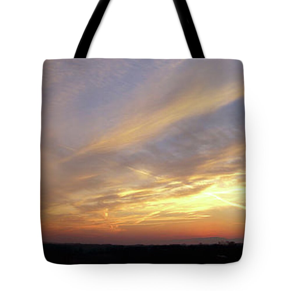 Elliott Tote Bag featuring the photograph Peaceful Winter Sky by Randall Evans