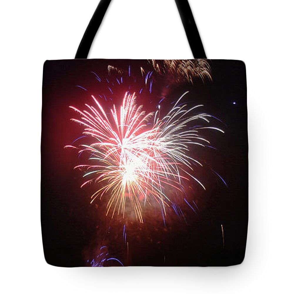Fireworks Tote Bag featuring the photograph Peachy - 160924psg45150704 by Paul Eckel