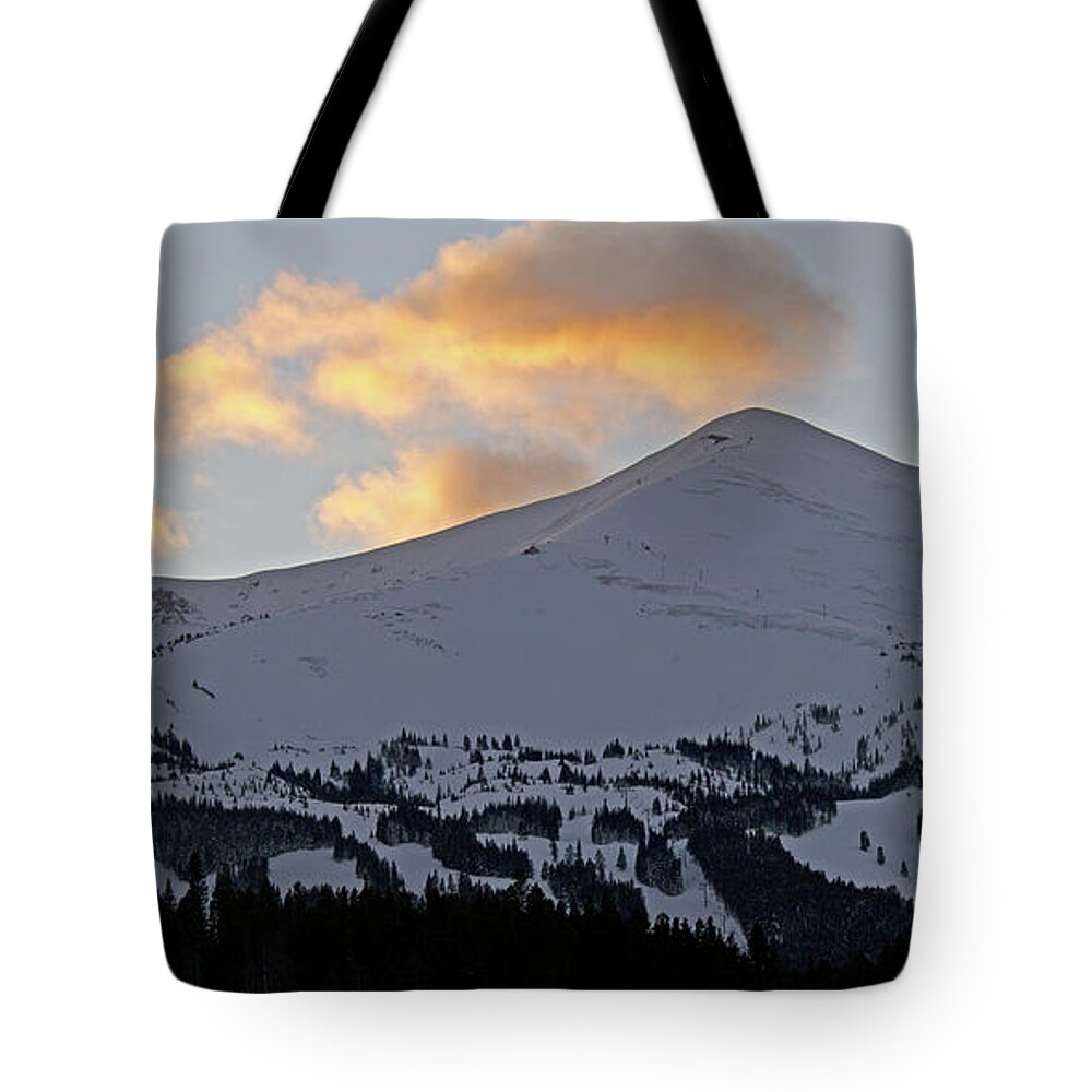 Peak 8 at dusk - Breckenridge Colorado Tote Bag by Brendan Reals - Pixels