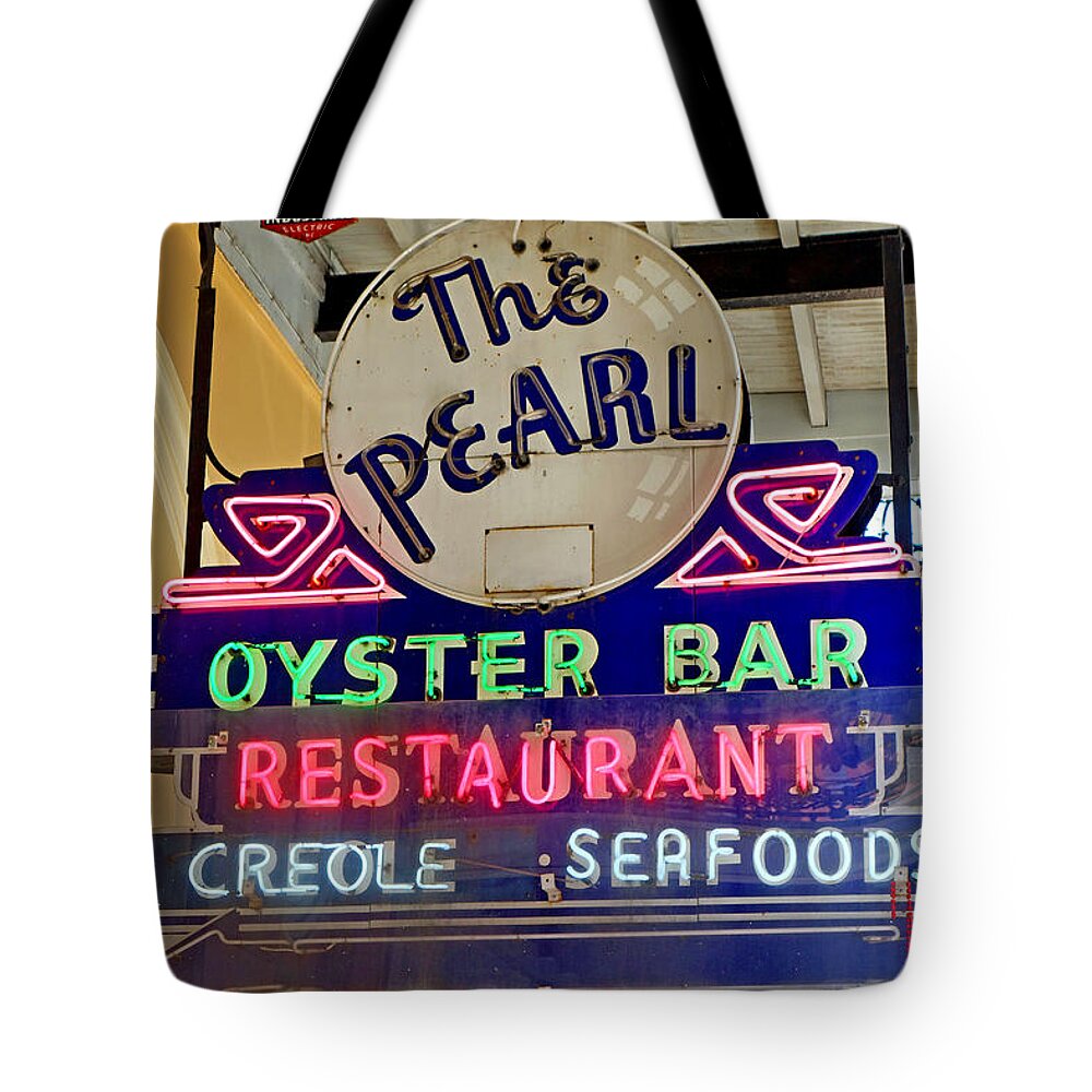 Pearl Oyster Bar Tote Bag featuring the photograph Pearl Oyster Bar by Robert Meyers-Lussier
