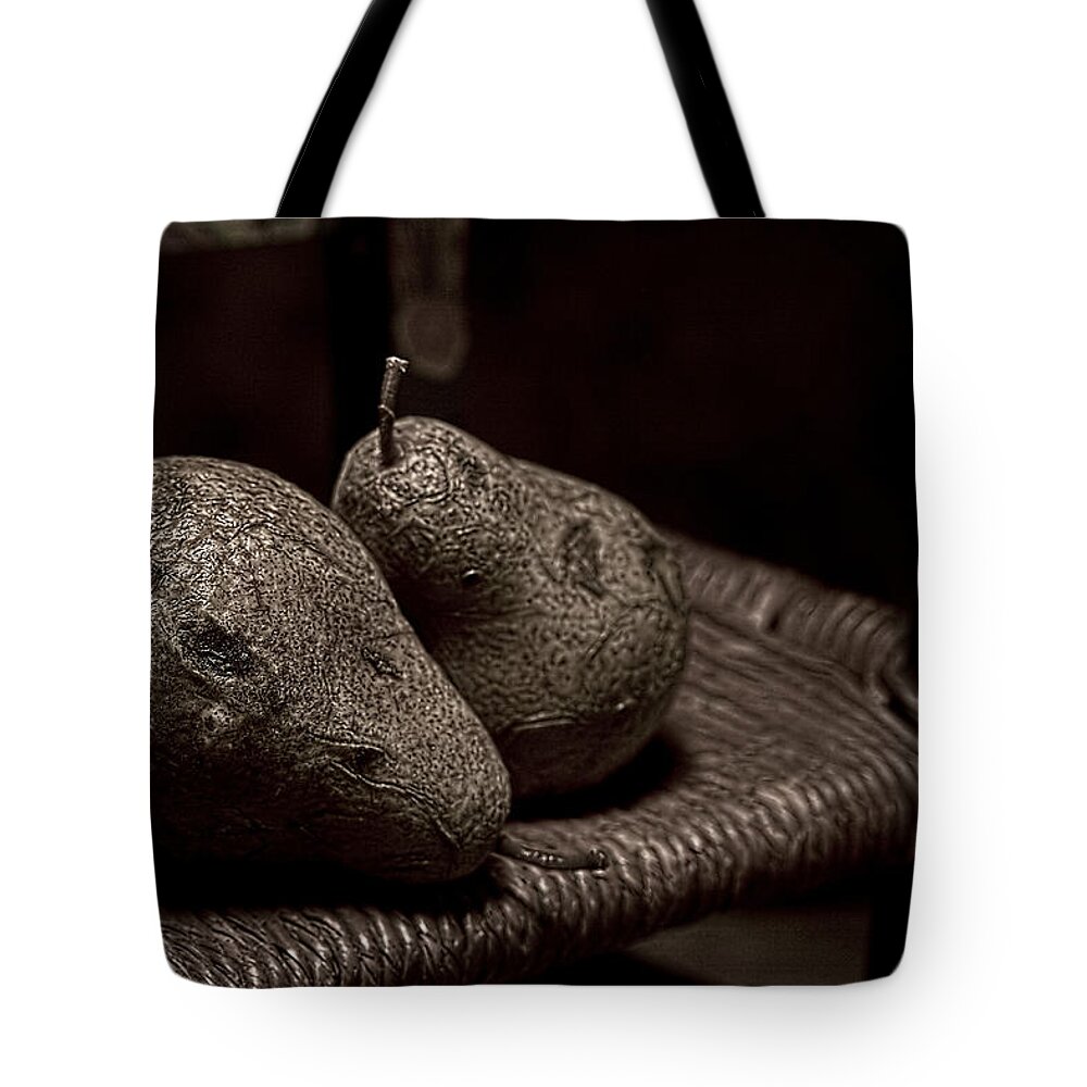 Pear Tote Bag featuring the photograph Pears on a Chair I by Tom Mc Nemar