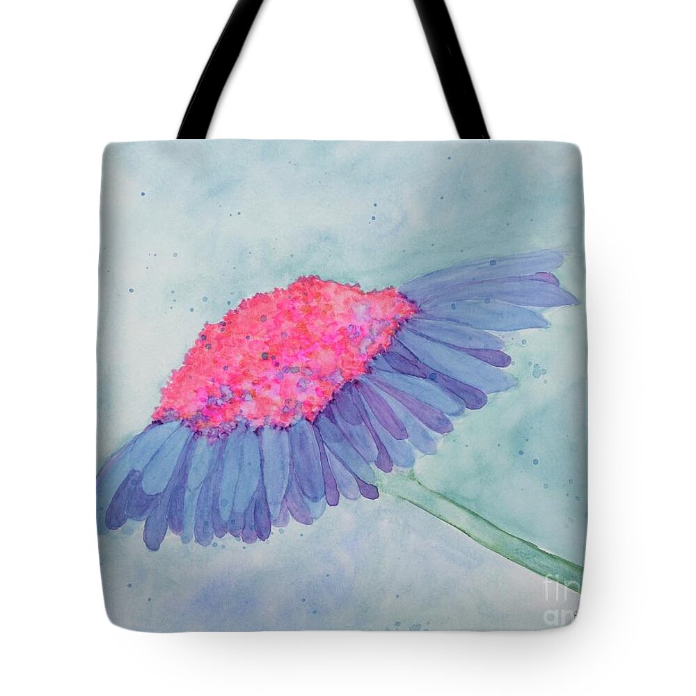  Tote Bag featuring the painting Peculiar Coneflower by Barrie Stark
