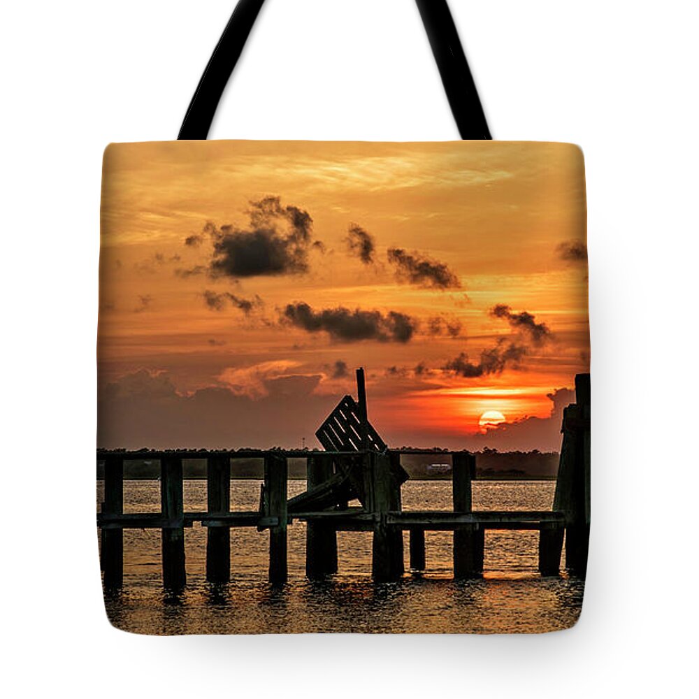 Sunset Tote Bag featuring the photograph Peeking Out by DJA Images