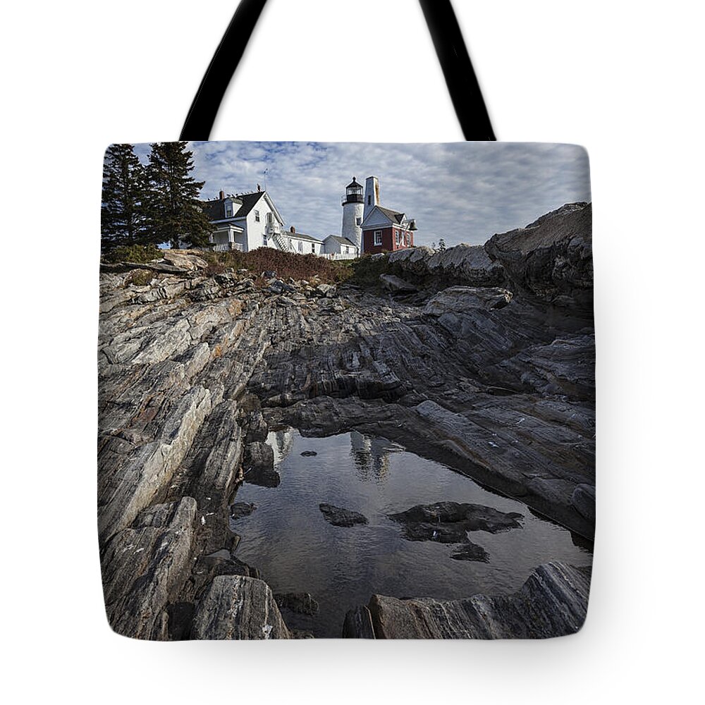 Maine Tote Bag featuring the photograph Pemaquid Lighthouse by Timothy Johnson