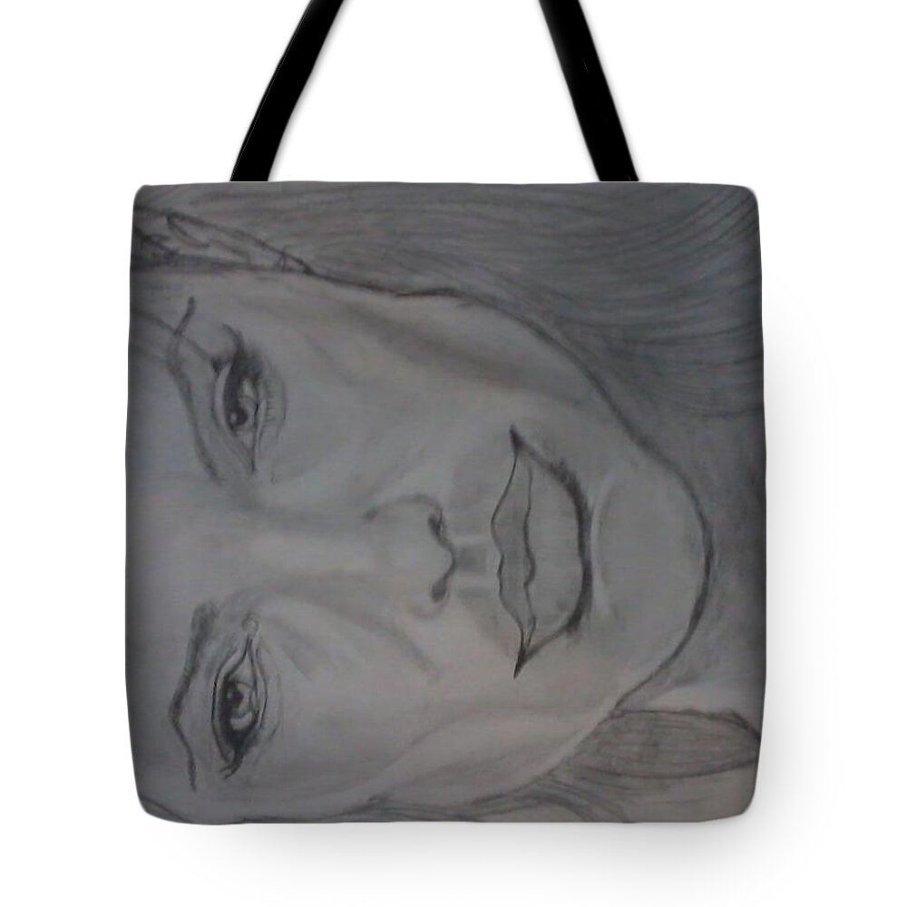 Pencil sketch of angelina jolie Tote Bag by Shashank Morje - Fine