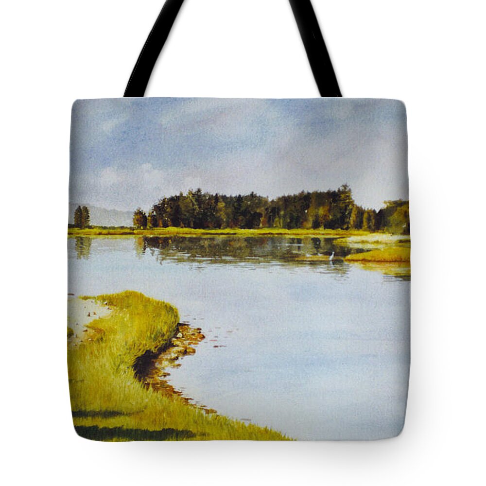 Coastal Tote Bag featuring the painting Petomska Inlet by Tyler Ryder