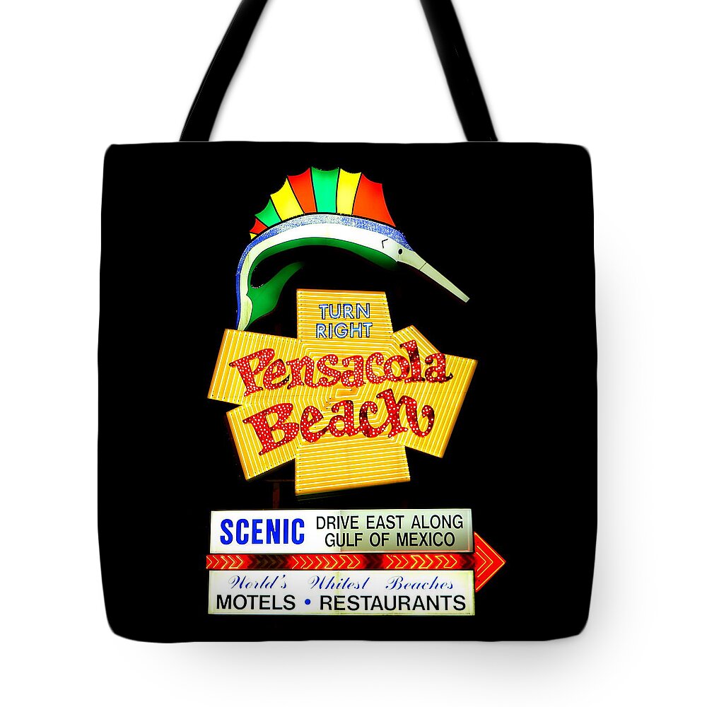 Pensacola Tote Bag featuring the photograph Pensacola Beach Turn Right by Larry Beat