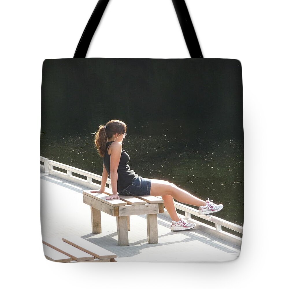 Pretty Girl Tote Bag featuring the photograph Pensive by Ruth Kamenev