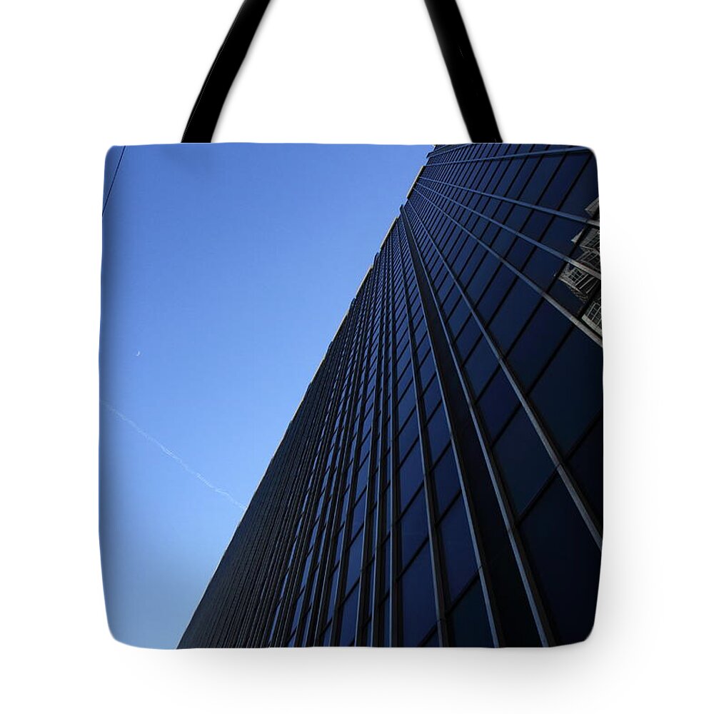 Blue Tote Bag featuring the photograph People Behind Them All by Kreddible Trout