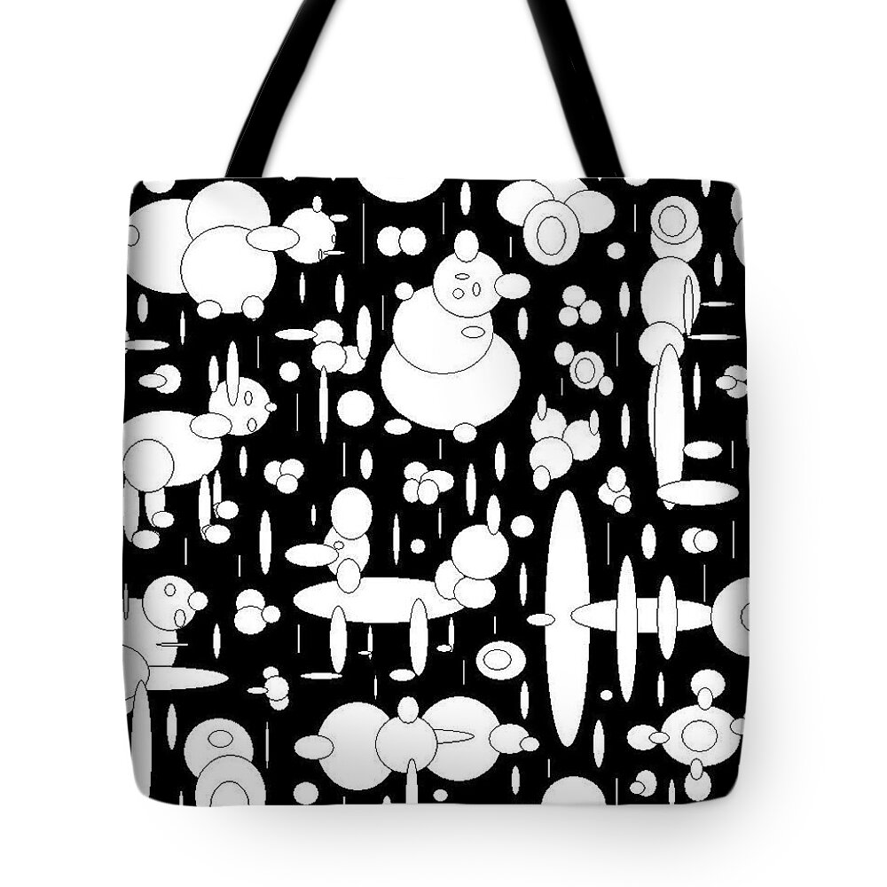  Tote Bag featuring the digital art Peoples by Jordana Sands