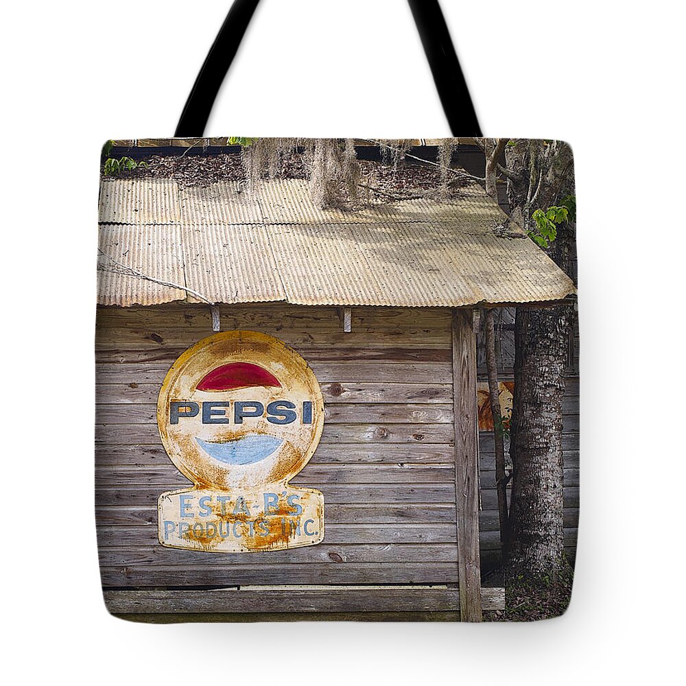 Fl Tote Bag featuring the photograph Pepsi Sign by Bill Chambers