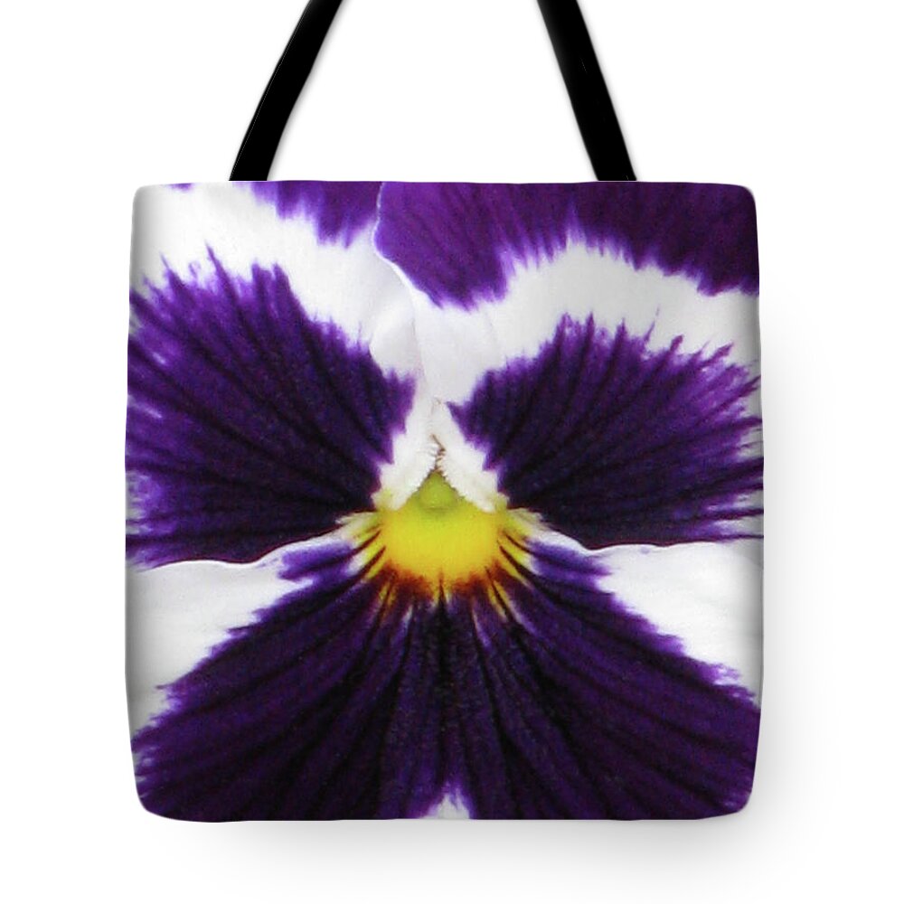 Pansy Tote Bag featuring the photograph Perfectly Pansy 03 by Pamela Critchlow