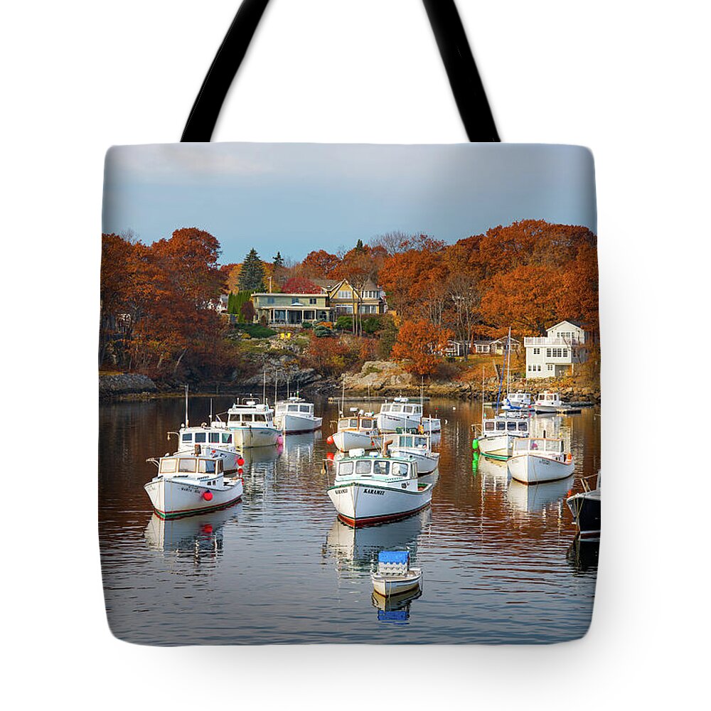 Perkins Cove Tote Bag featuring the photograph Perkins Cove by Darren White