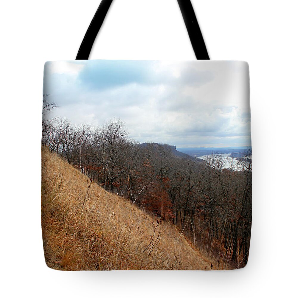 Nature Tote Bag featuring the photograph Perrot State Park Mississippi River 5 by Brook Burling
