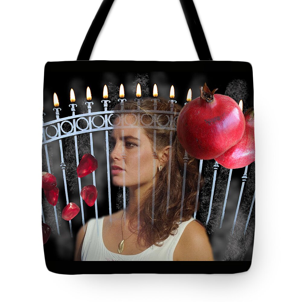 Persephone Tote Bag featuring the digital art Persephone by Lisa Yount