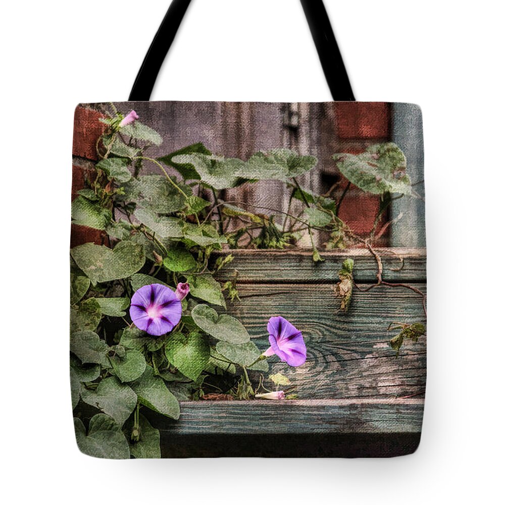 Morning Glory Tote Bag featuring the photograph Perseverance by HH Photography of Florida